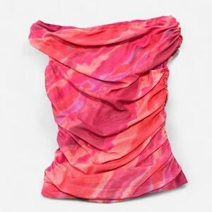 Pink and Purple Women's Off The Shoulder Top